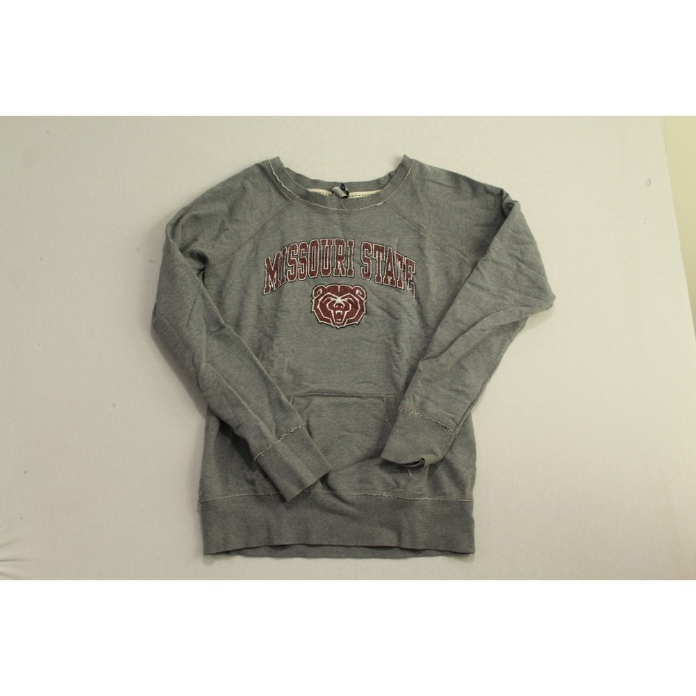 New Agenda Sweatshirt Women L Gray Excellent Missouri State University Pullover